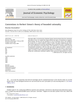 Conventions in Herbert Simon`s theory of bounded rationality