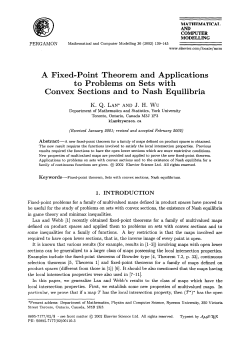 A Fixed-Point Theorem and Applications to