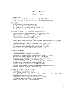 CURRICULUM VITAE - University of Toledo