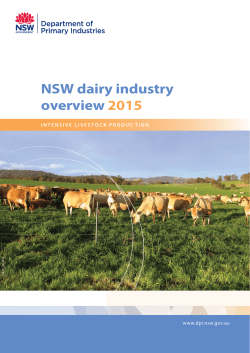 NSW dairy industry overview 2015