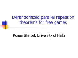Draft for technical talk