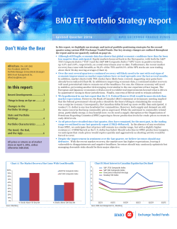 BMO ETF Portfolio Strategy Report
