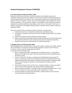 Student Development Theories OVERVIEW