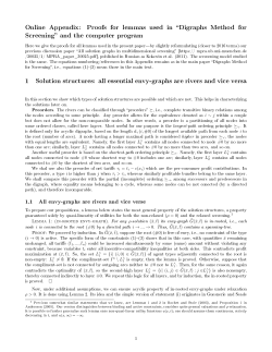 Online Appendix: Proofs for lemmas used in Digraphs Method for