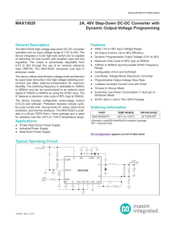 MAX15020 - Maxim Part Number Search