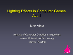 Lighting Models in Computer Games