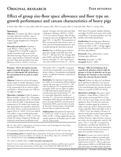Effect of group size-floor space allowance and floor type on growth