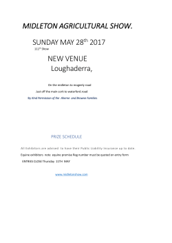 ENTRIES CLOSE 11 th MAY 2017.