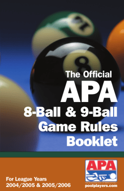 8 and 9-BALL RULES - lone star grill