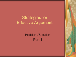 Strategies for Effective Argument