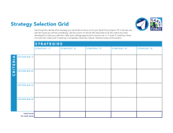 Strategy Selection Grid