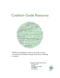 Coalition Guide Resource - Society for Public Health Education