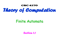 Finite automata - Villanova Computer Science
