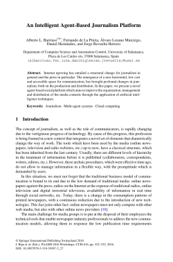 An Intelligent Agent-Based Journalism Platform | SpringerLink