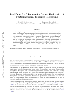 DepthProc An R Package for Robust Exploration - e