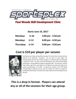 Cost is $10 per player per session