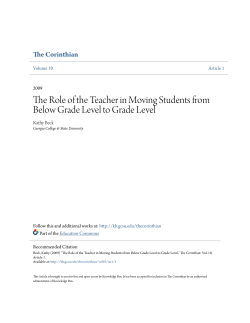 The Role of the Teacher in Moving Students from
