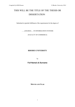 Preliminary literature review