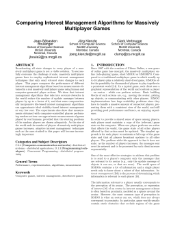 Comparing Interest Management Algorithms for Massively