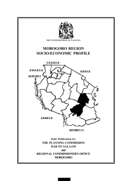 morogoro region socio-economic profile