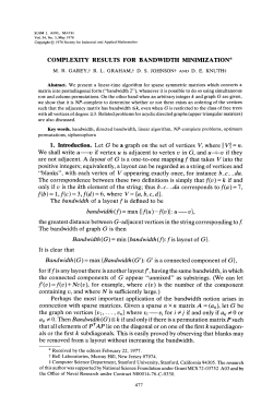 Complexity Results for Bandwidth Minimization