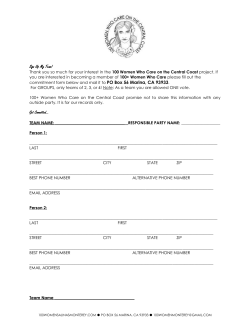 Sign My Team Up - 100+ Women Who Care on the Central Coast