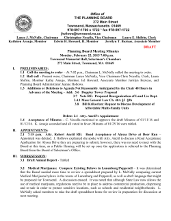 Planning Board Minutes February 22, 2016 Office of THE