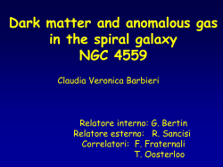 Materia oscura e gas anomalo nella galassia a spirale NGC 4559