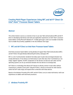 Creating Multi-Player Experiences Using NFC and