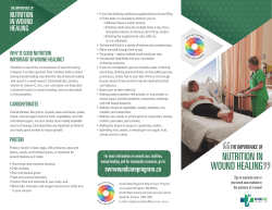 nutrition in wound healing - South West Self