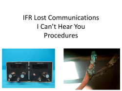 IFR Lost Communications I Can*t Hear You Procedures