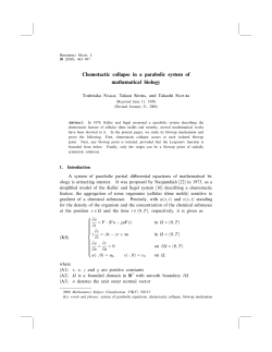 Chemotactic collapse in a parabolic system of mathematical biology