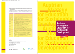 Austrian Strategy for Education for Sustainable Development (Short