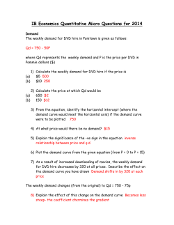 IB Economics Quantitative Questions for Exam review
