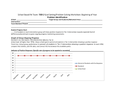 School Based RtI Team: TIER 2 Goal Setting/Problem Solving