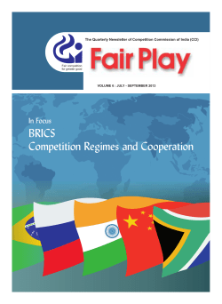 BRICS Competition Regimes and Cooperation