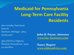 Medicaid in Pennsylvania - John B. Payne