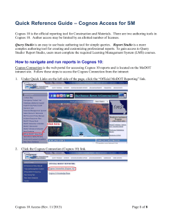 How to navigate and run reports in Cognos 10