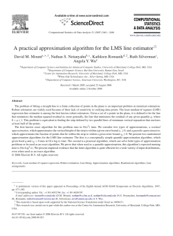 A practical approximation algorithm for the LMS line estimator