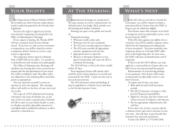 Nevada DMV Administrative Hearings Brochure