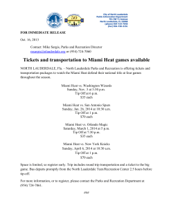 Tickets and transportation to Miami Heat games available