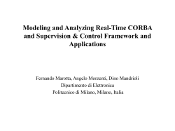 Modeling and Analyzing Real-Time CORBA and Supervision
