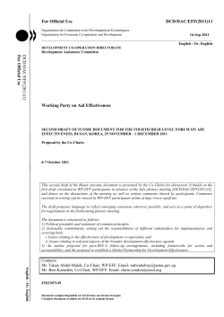 Second Draft of the Busan Outcome Document