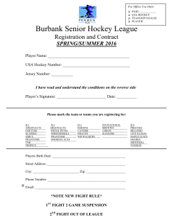 Burbank Senior Hockey League