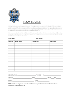 team roster - Soccer City Palatine