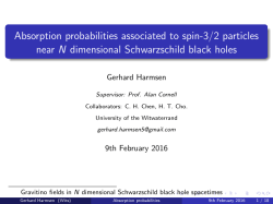 Absorption probabilities associated to spin-3/2