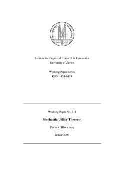 Stochastic Utility Theorem
