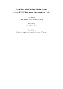 Interfacing a CGE Labour Market Model with the E3ME Multi