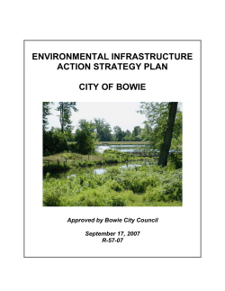 environmental infrastructure action strategy plan city of bowie