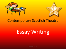 Essay Writing - Dunoon Grammar School